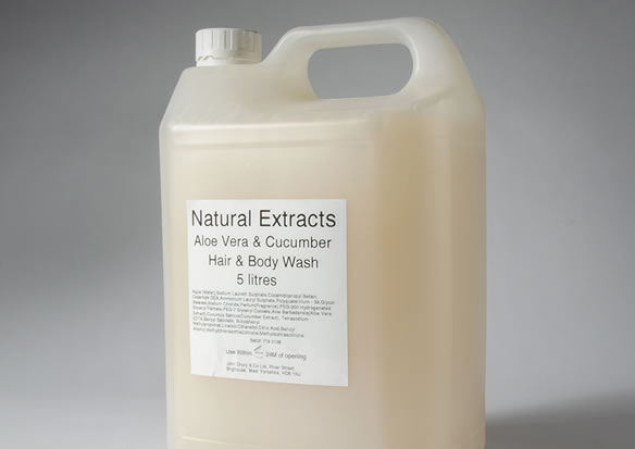 (2x5L) Refill: Natural Extracts Hair & Body Wash – Aloe Vera & Cucumber