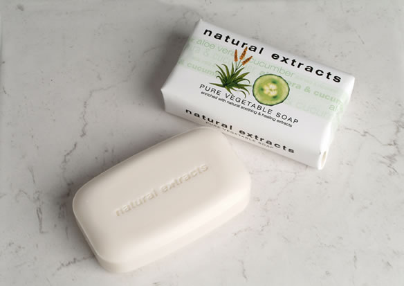 Natural Extracts Aloe Vera and Cucumber Soap 24 packs of (3x125g) - Image 4